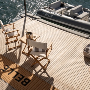 Belle Charters Beach Club Setup