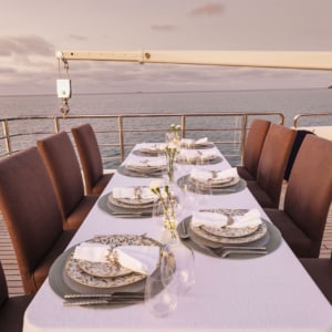 Luxury Overnight Charter Dining Scaled