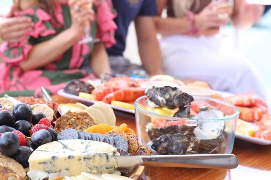 Eating Food For 21st Boat Hire Sydney With Chapman Yachting
