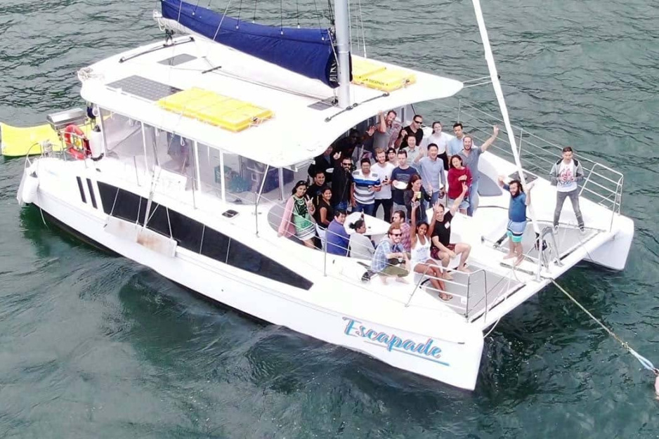 On A Chapman Yachting Boat With A Group Of Friends Celebrating 21st Boat Hire Sydney